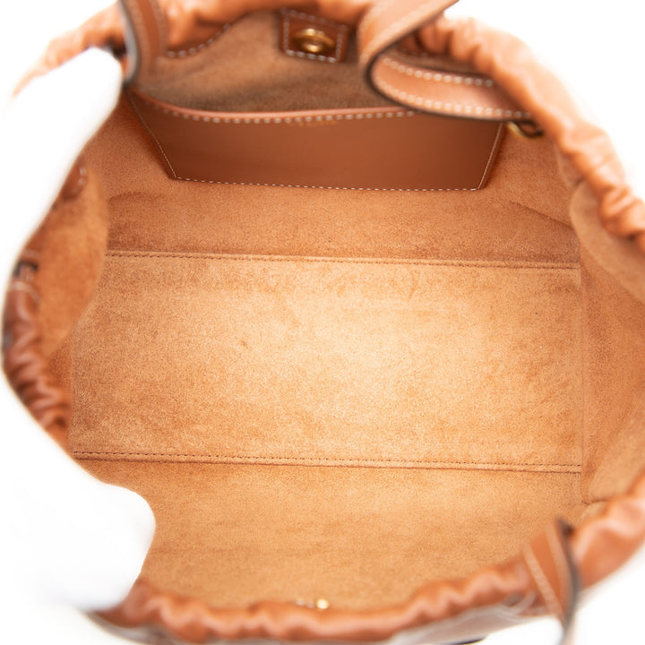 Celine Small Cuir de veau Cuir Triomphe Cabas Drawstring Sac