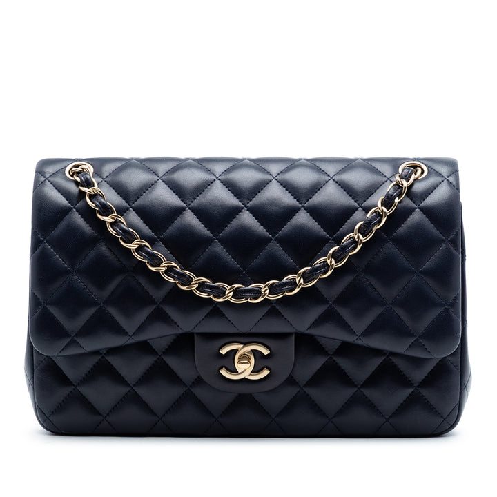 Chanel Jumbo Classic Cuir d’agneau Double rabat