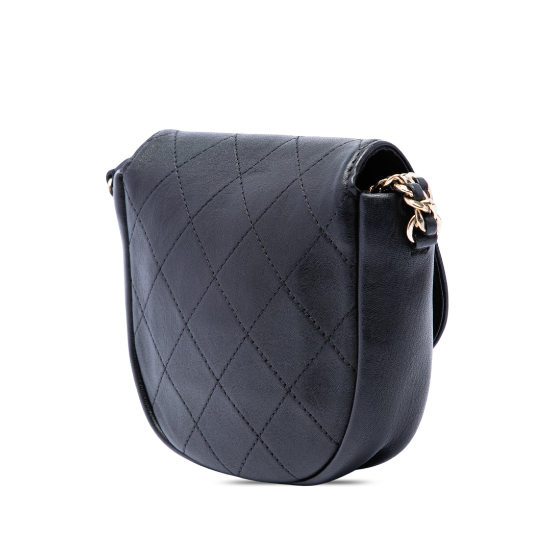 Chanel Small CC Matelassé Cuir d'agneau Messenger à rabat