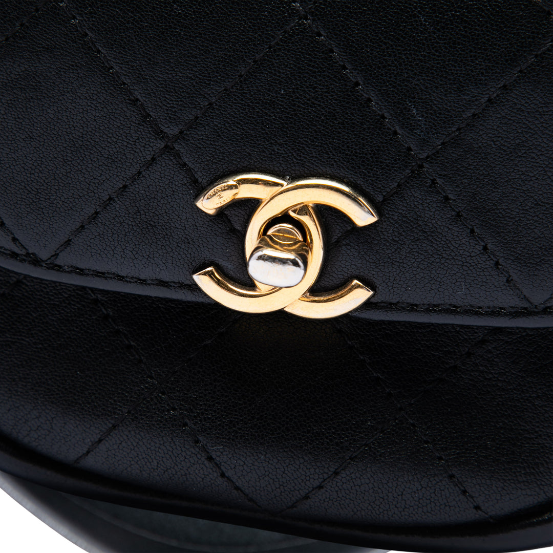 Chanel Small CC Matelassé Cuir d'agneau Messenger à rabat