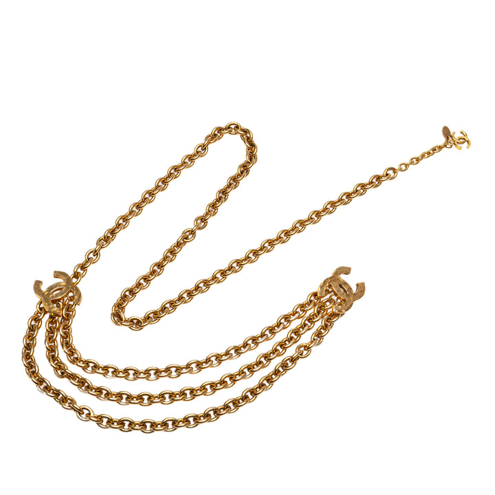 Gold Plated CC Chain-Link Belt Gold - Gaby Paris