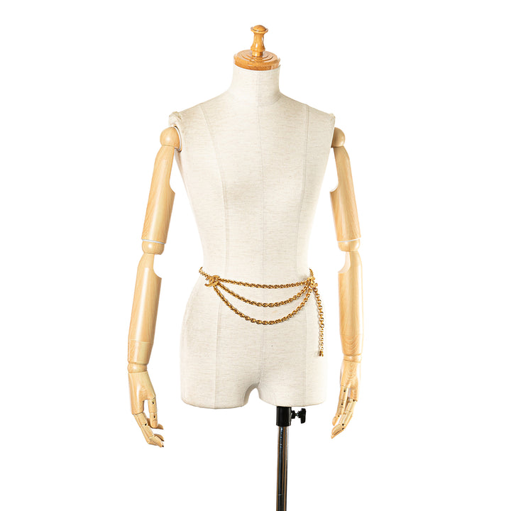 Gold Plated CC Chain-Link Belt Gold - Gaby Paris