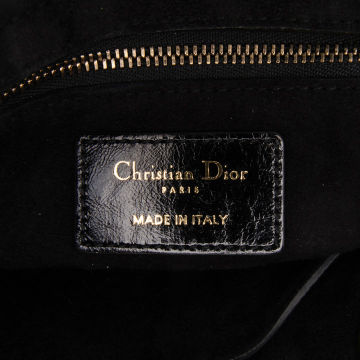 Small Crinkled Patent Cannage My ABCDior Lady Dior Black - Gaby Paris