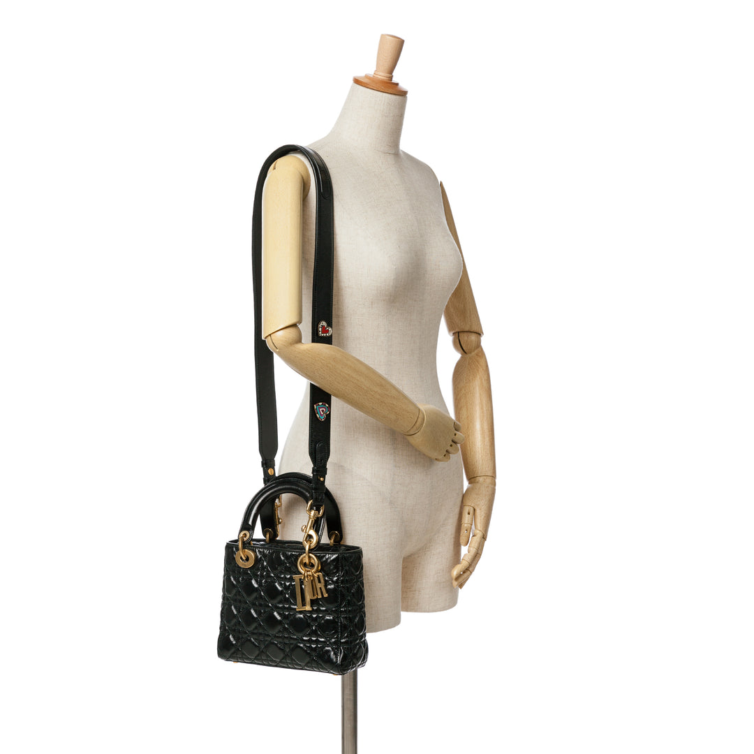 Small Crinkled Patent Cannage My ABCDior Lady Dior Black - Gaby Paris