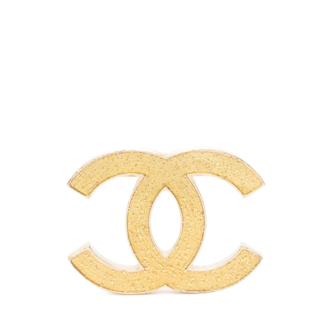 Chanel plaqué Émail CC Broche – GABY PARIS Authentique