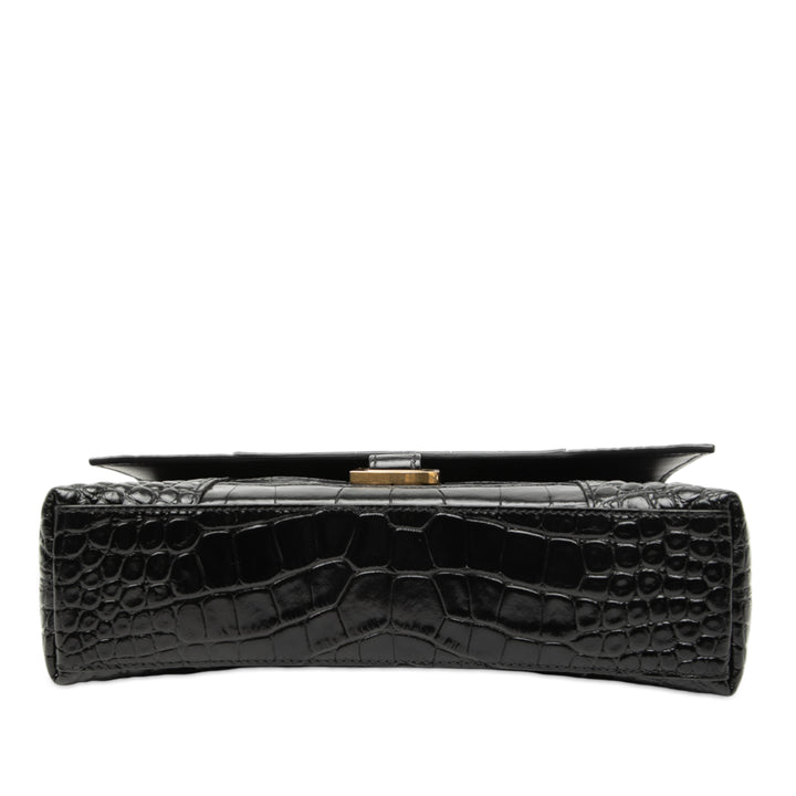 Balenciaga Croc embossé Cuir Downtown Sac porté croisé XS