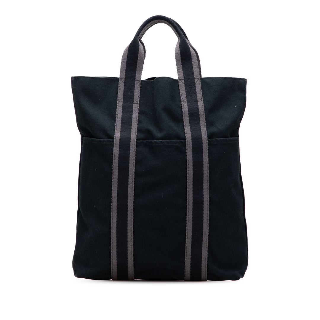 Hermès Toile Fourre Tout Cabas Noir – GABY PARIS Authentique