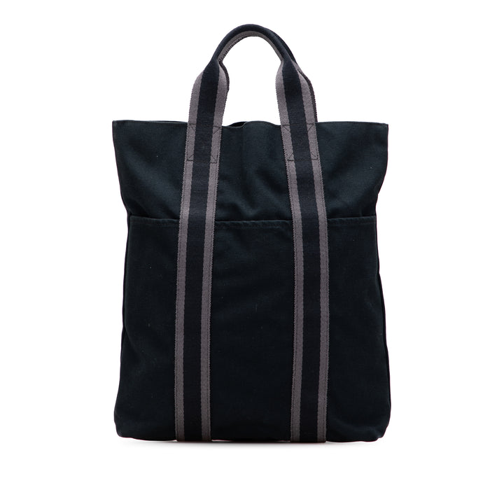 Hermès Toile Fourre Tout Cabas Noir – GABY PARIS Authentique