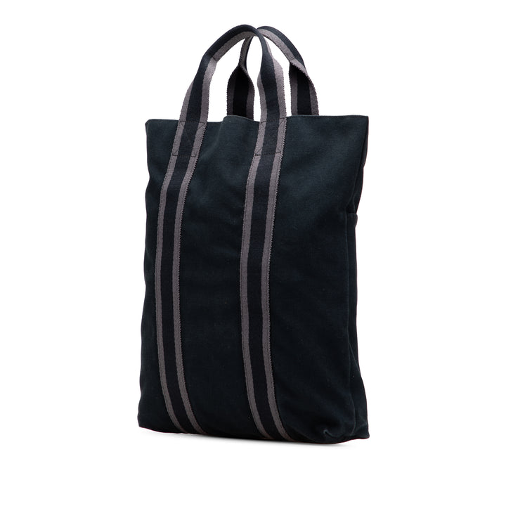 Hermès Toile Fourre Tout Cabas Noir – GABY PARIS Authentique