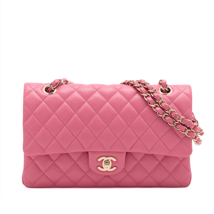 Chanel Medium Classic Caviar Double rabat Rose