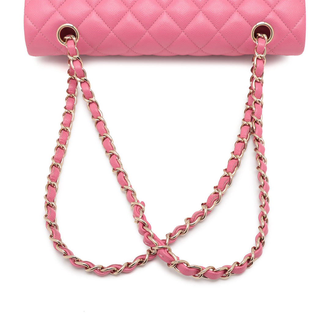 Chanel Medium Classic Caviar Double rabat Rose