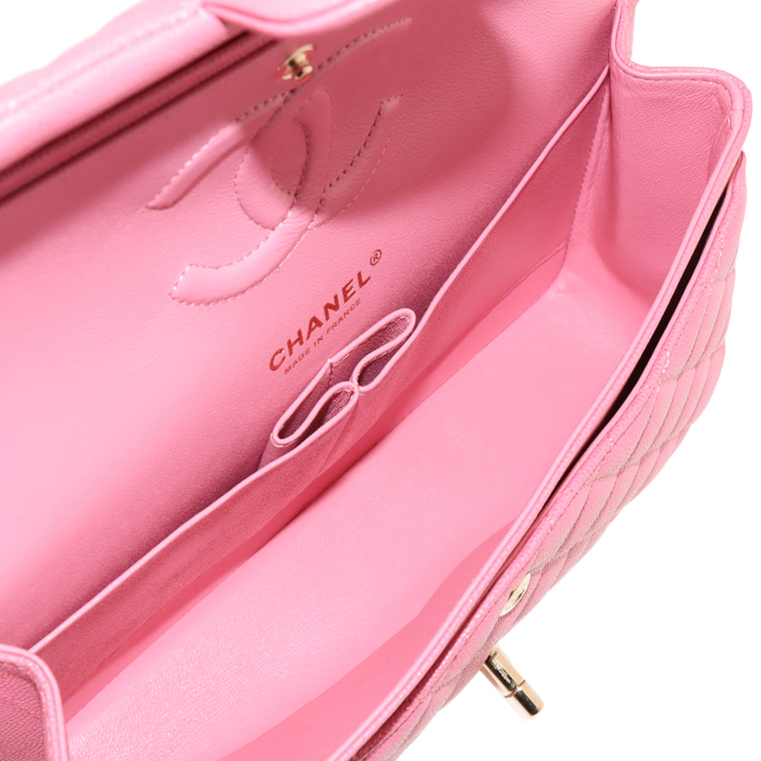 Chanel Medium Classic Caviar Double rabat Rose