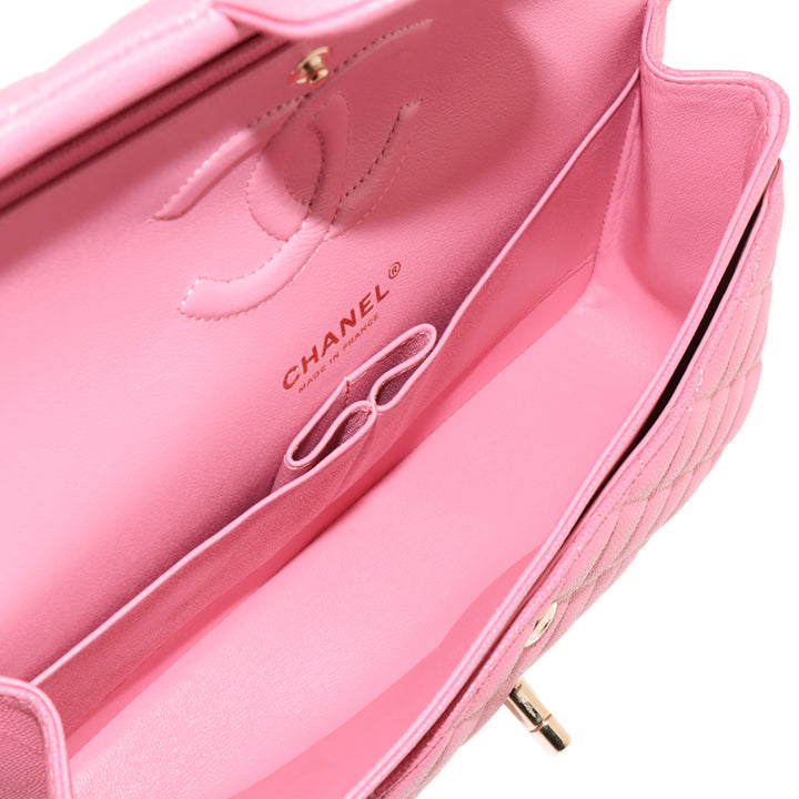 Chanel Medium Classic Caviar Double rabat Rose