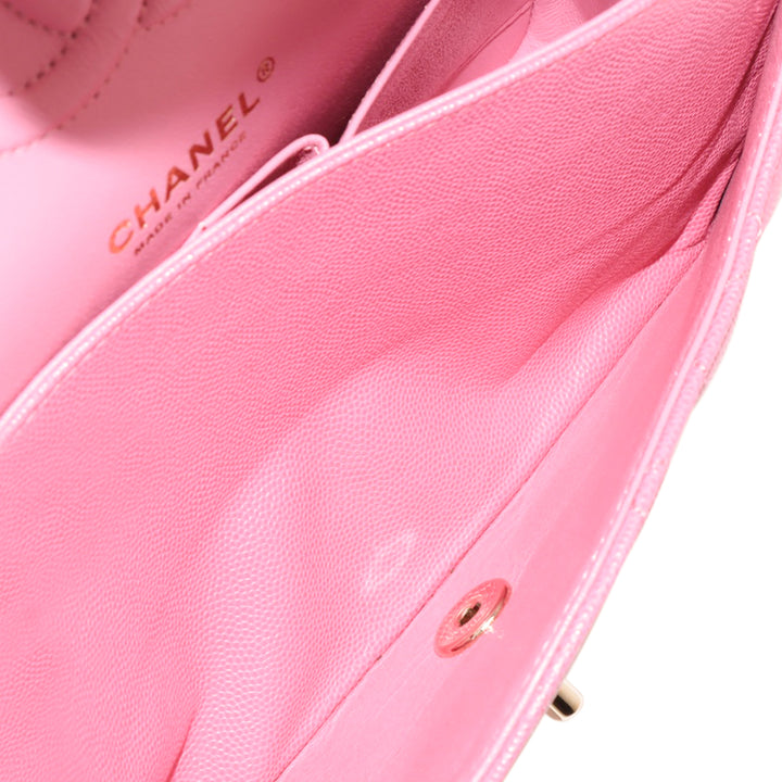 Chanel Medium Classic Caviar Double rabat Rose