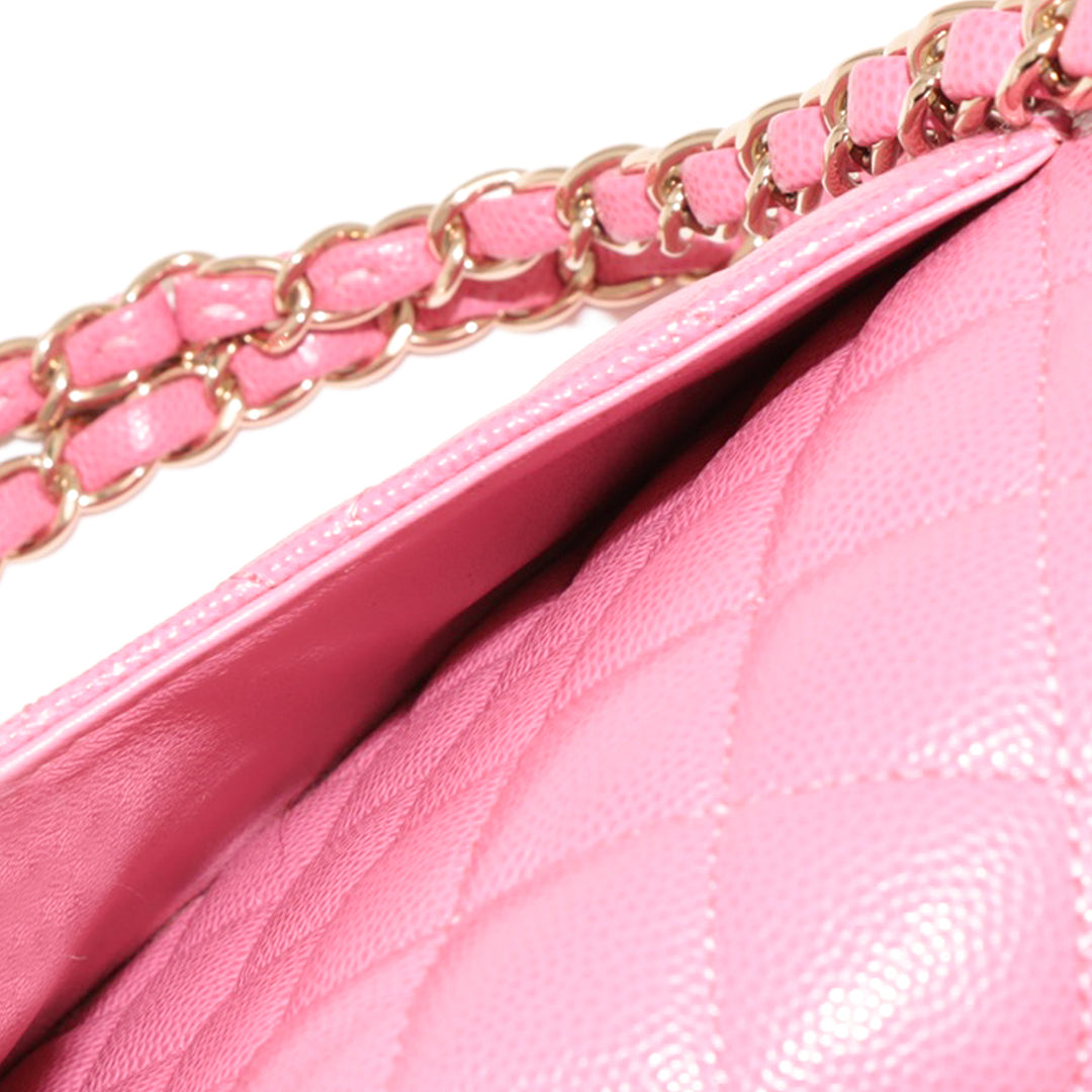 Chanel Medium Classic Caviar Double rabat Rose