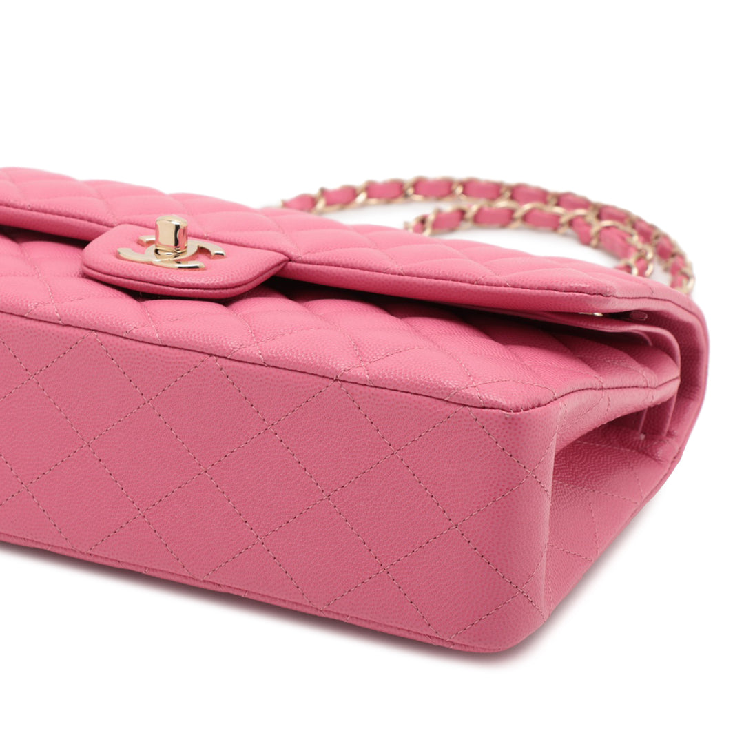 Chanel Medium Classic Caviar Double rabat Rose