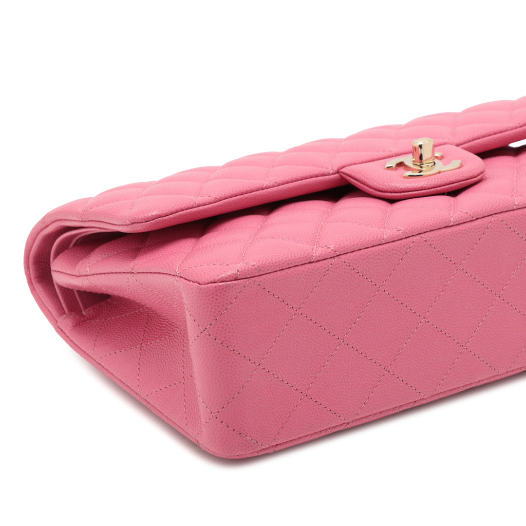 Chanel Medium Classic Caviar Double rabat Rose
