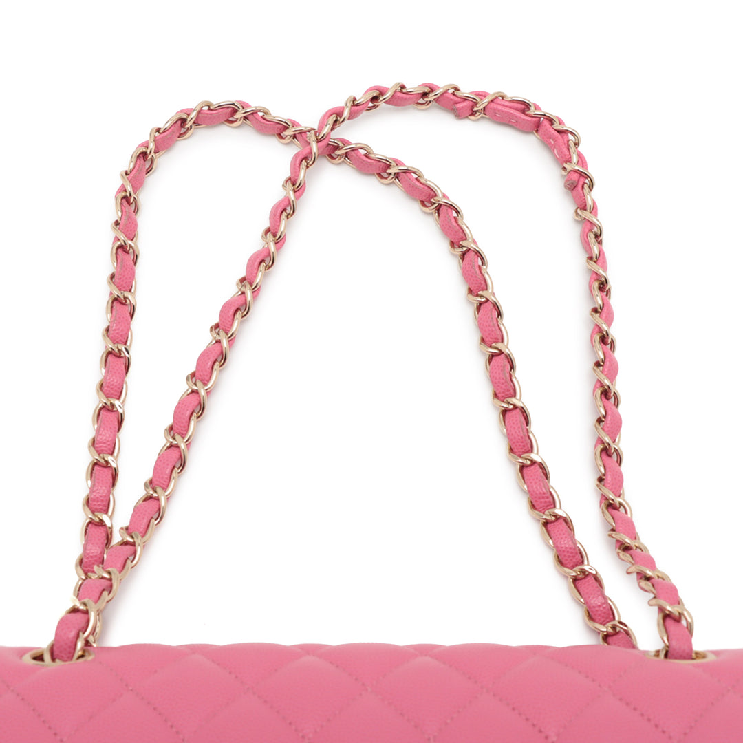 Chanel Medium Classic Caviar Double rabat Rose