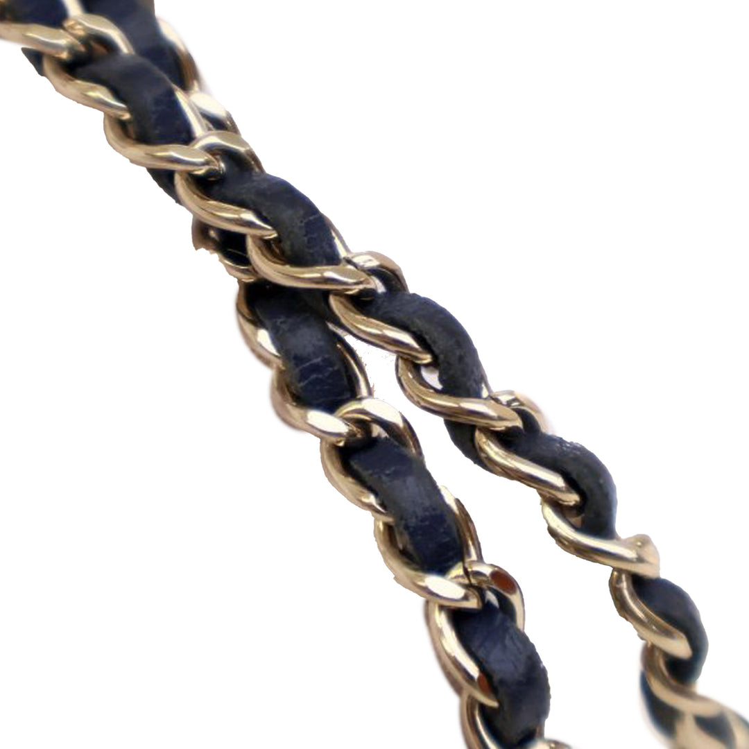 Mini Denim Mood Bucket with Chain Blue - Gaby Paris