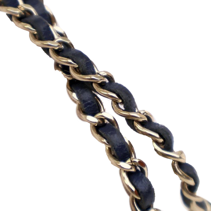 Mini Denim Mood Bucket with Chain Blue - Gaby Paris