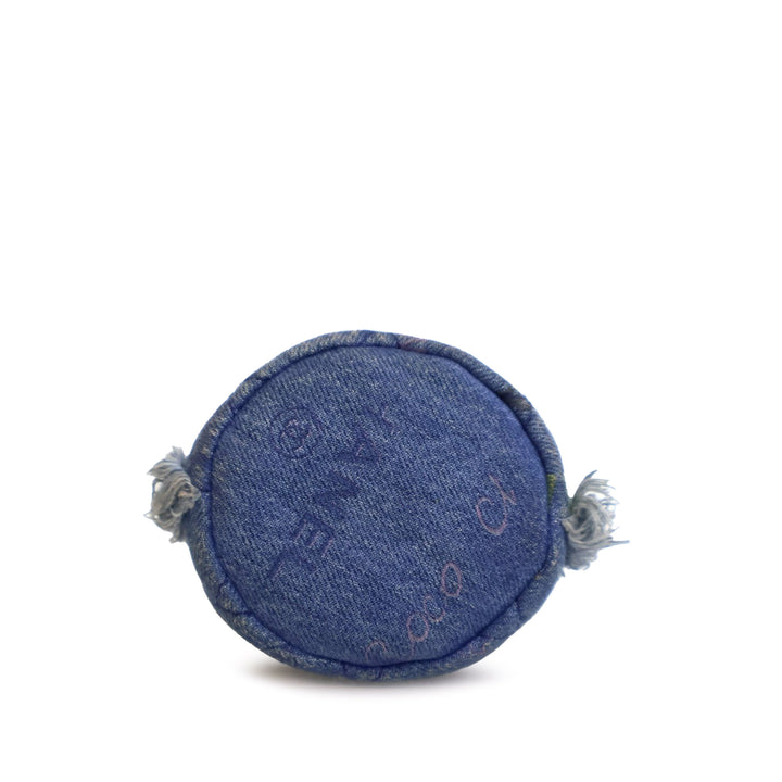 Mini Denim Mood Bucket with Chain Blue - Gaby Paris