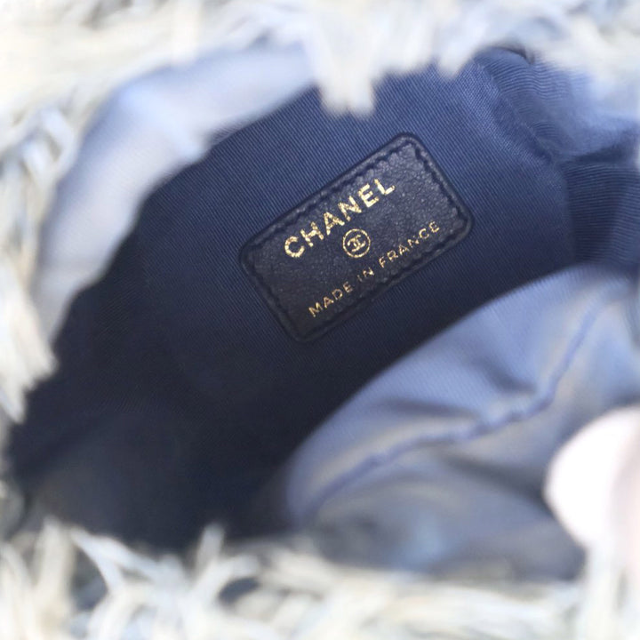 Mini Denim Mood Bucket with Chain Blue - Gaby Paris