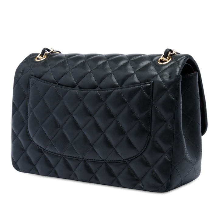 Chanel Classic Double rabat Jumbo Cuir d'agneau Noir – vue 2 – GABY PARIS
