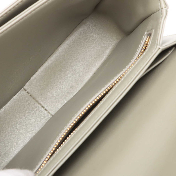 brillant Triomphe Sac Teen Cuir de veau Gris