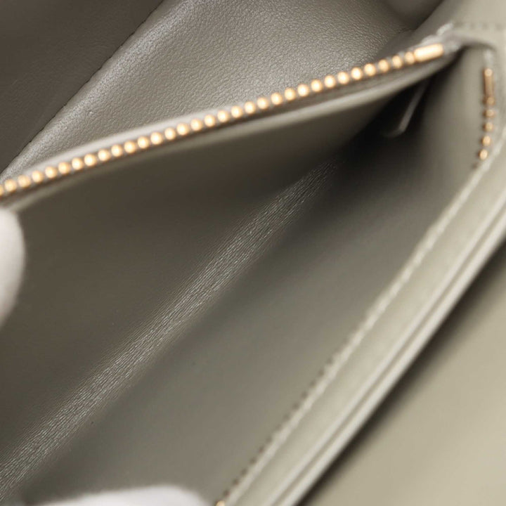 brillant Triomphe Sac Teen Cuir de veau Gris