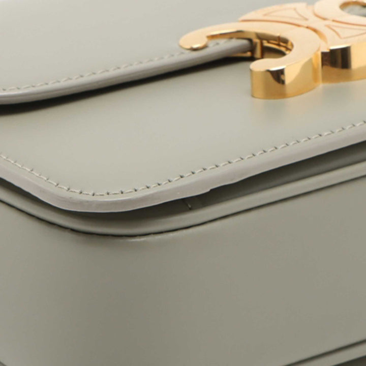 brillant Triomphe Sac Teen Cuir de veau Gris