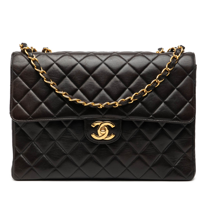 Chanel Jumbo Classic Cuir d’agneau Simple rabat