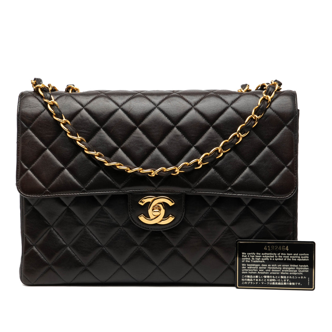Chanel Jumbo Classic Cuir d’agneau Simple rabat