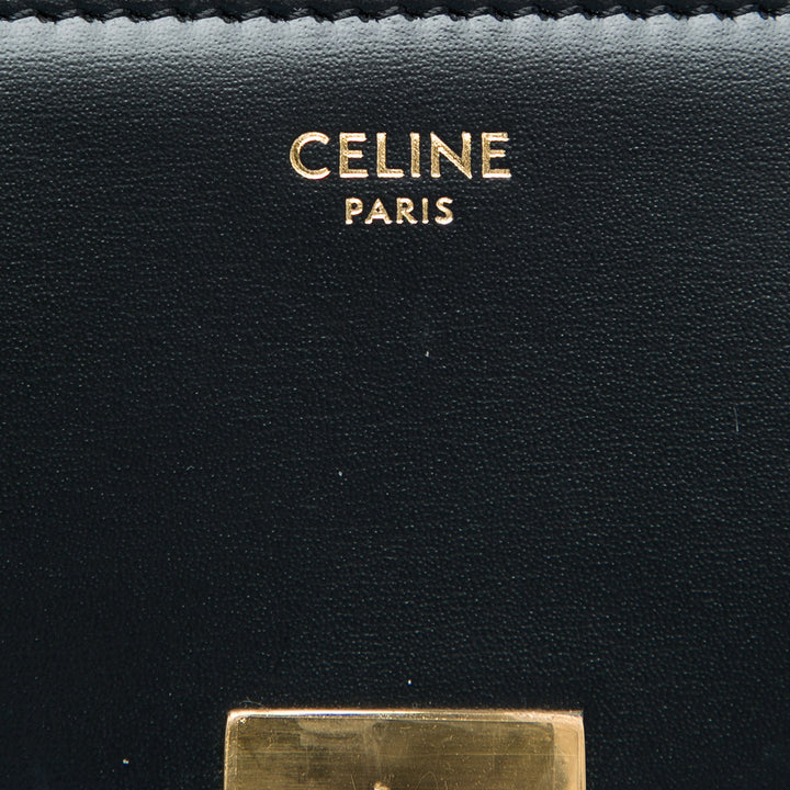 Celine brillant Cuir de veau Claude Chain Sac bandoulière
