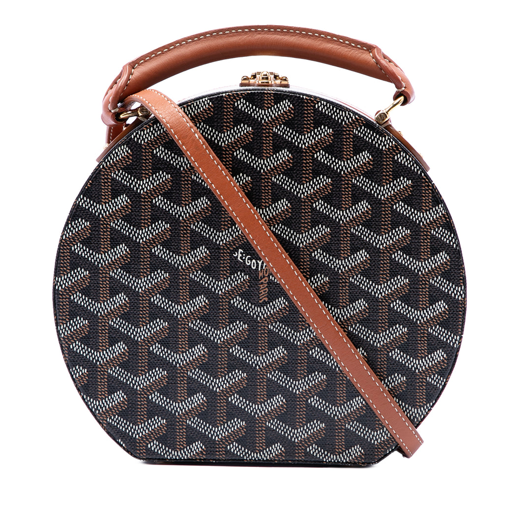 Alto Hatbox Trunk Sac Goyardine Marron