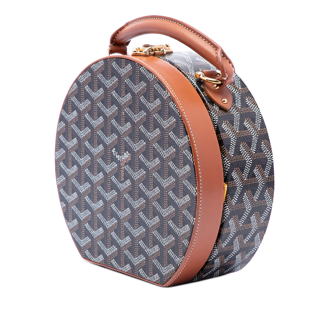 Alto Hatbox Trunk Sac Goyardine Marron