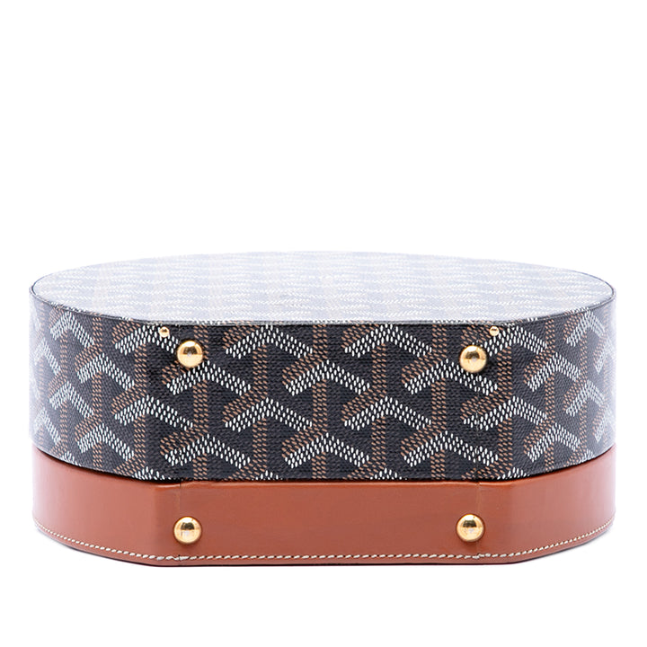 Alto Hatbox Trunk Sac Goyardine Marron