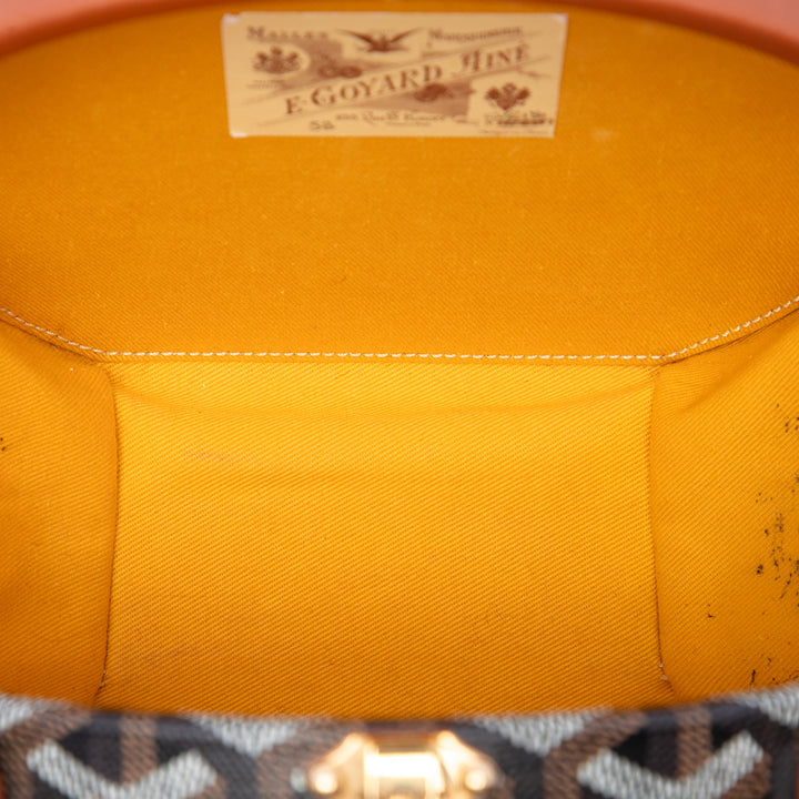 Alto Hatbox Trunk Sac Goyardine Marron