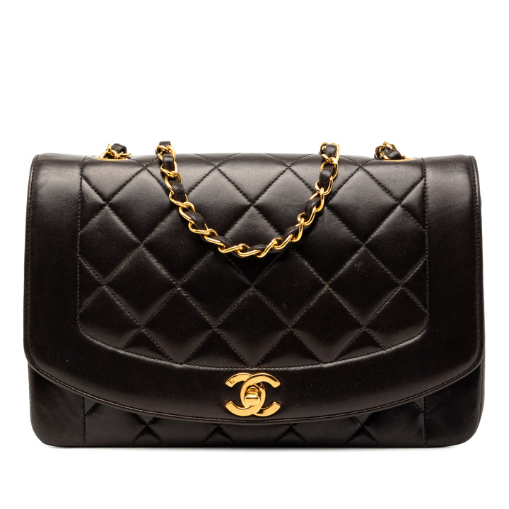 Chanel Medium Cuir d’agneau Diana à rabat