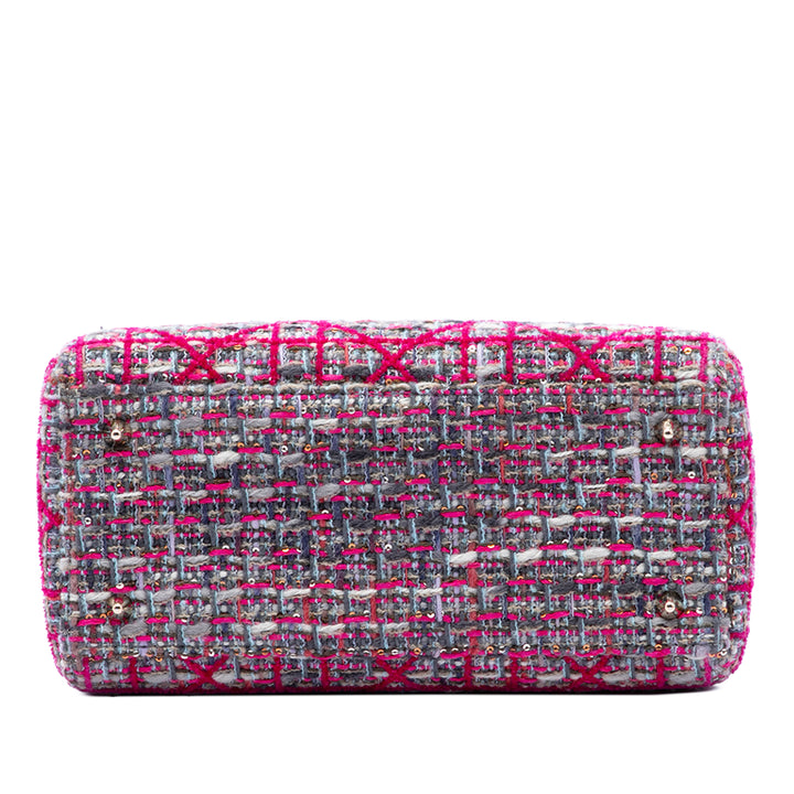 Macrocannage Lady Dior Moyen Tweed Rose
