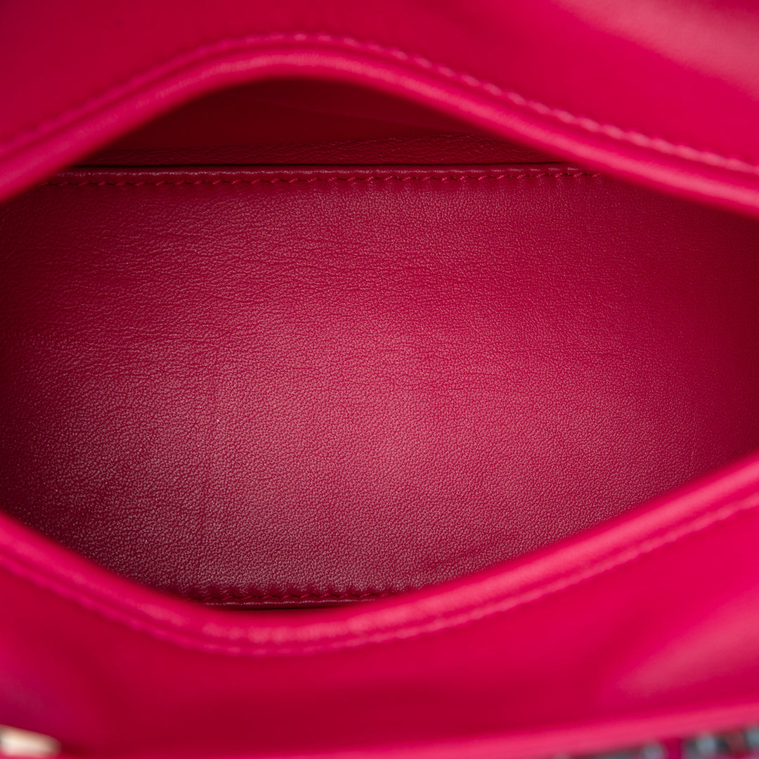 Macrocannage Lady Dior Moyen Tweed Rose