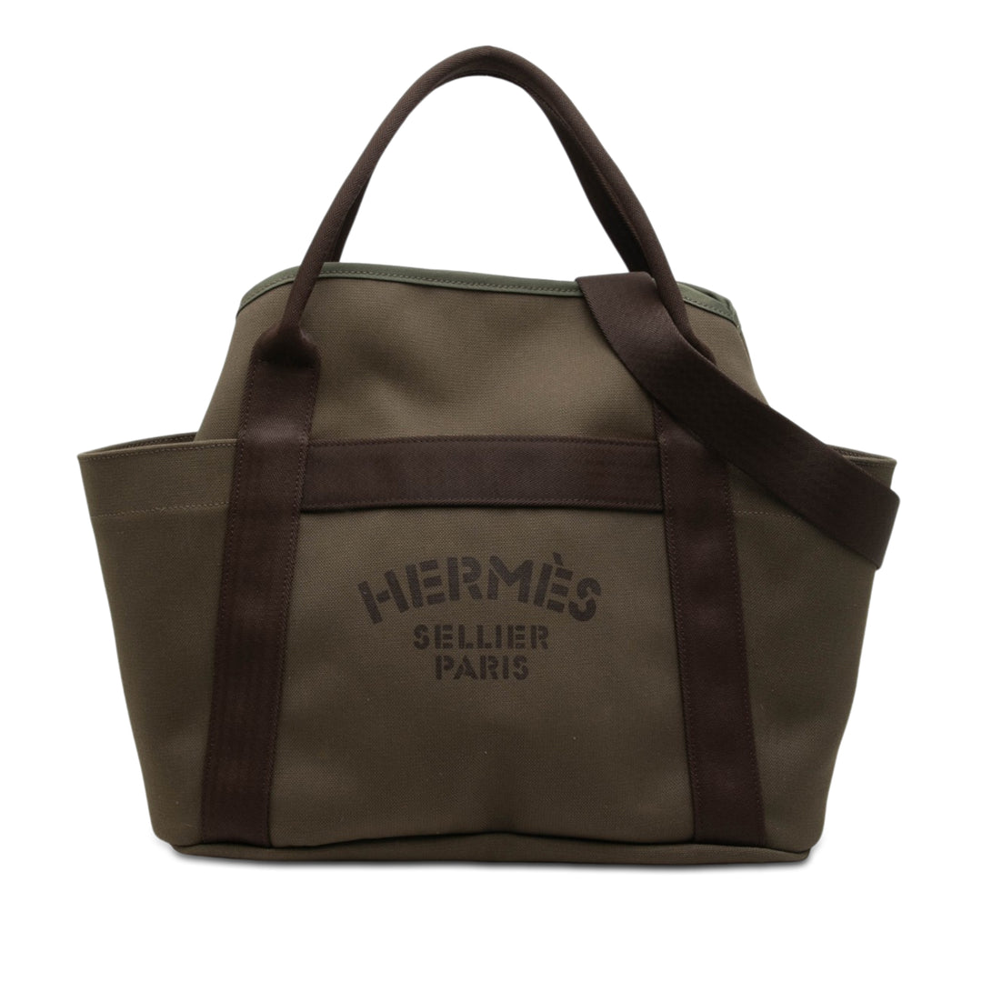 Hermès Sac de Pansage Grooming Sac Marron – vue principale – GABY PARIS