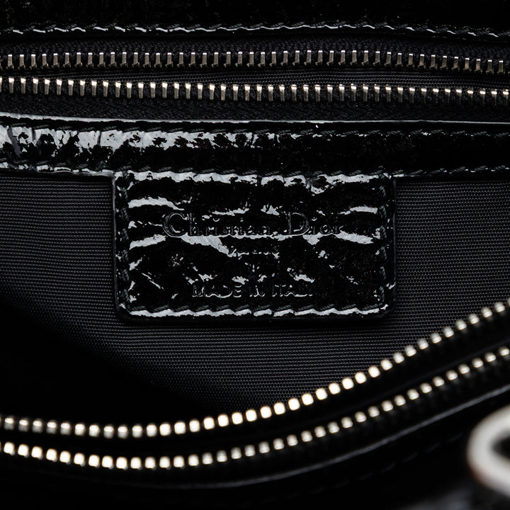 Dior Large Cuir verni Cannage Lady Dior Soft Shopping Cabas