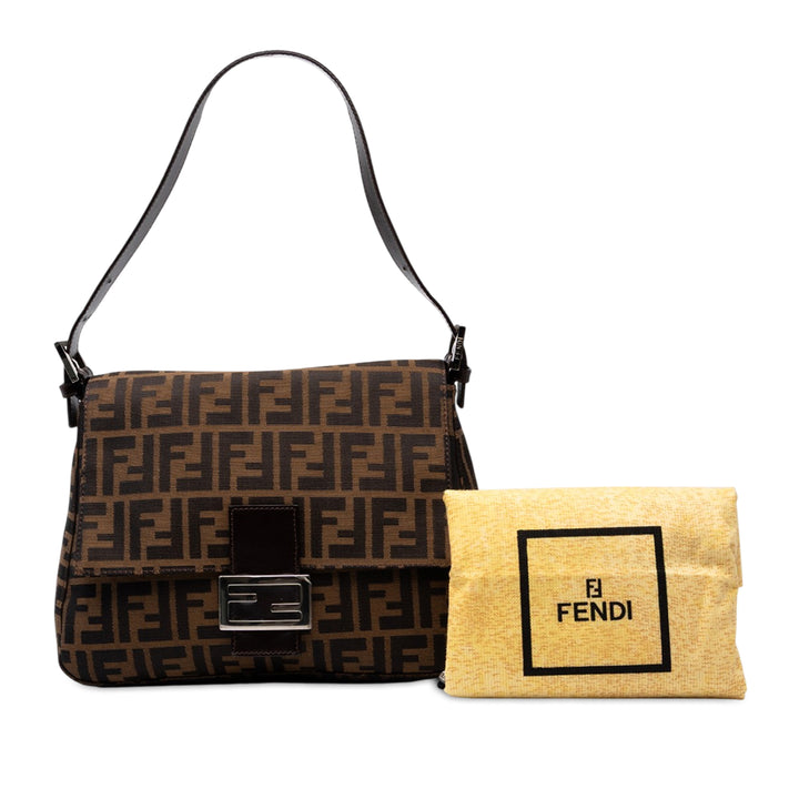 Fendi Sac porté épaule Zucca Mamma Forever Marron – vue 7 – GABY PARIS