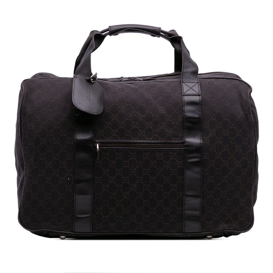 GG Denim Travel Bag Brown - Gaby Paris