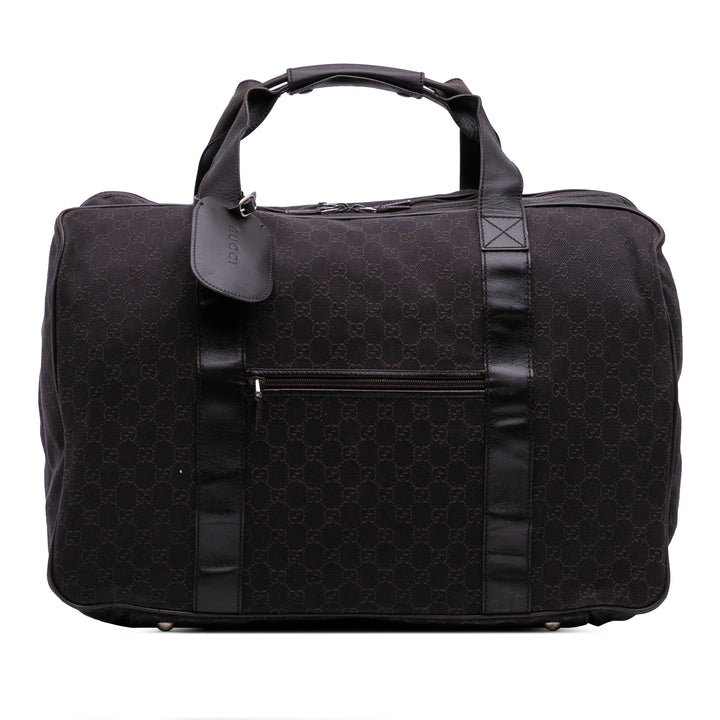 GG Denim Travel Bag Brown - Gaby Paris