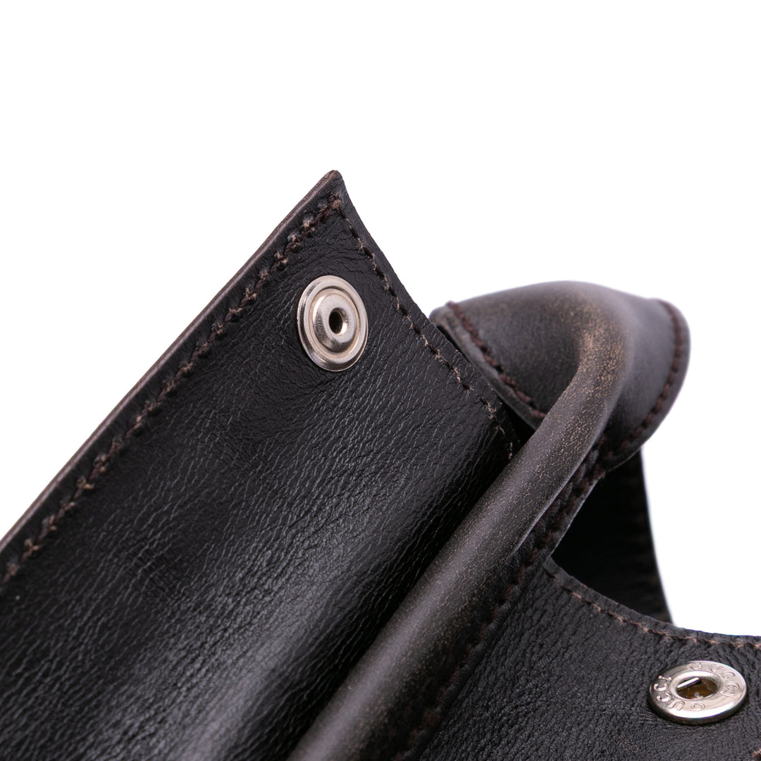 GG Denim Travel Bag Brown - Gaby Paris
