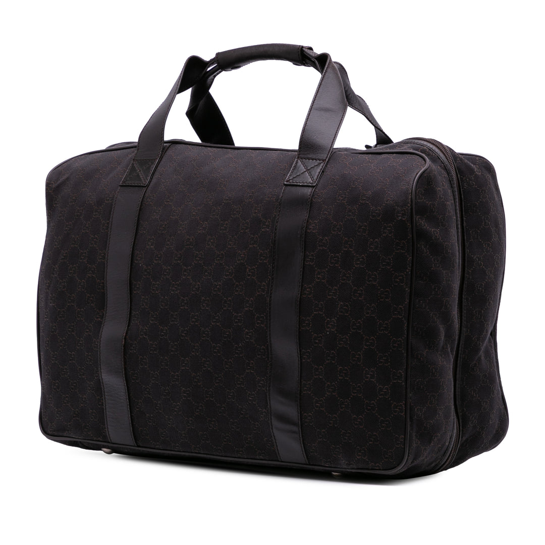 GG Denim Travel Bag Brown - Gaby Paris