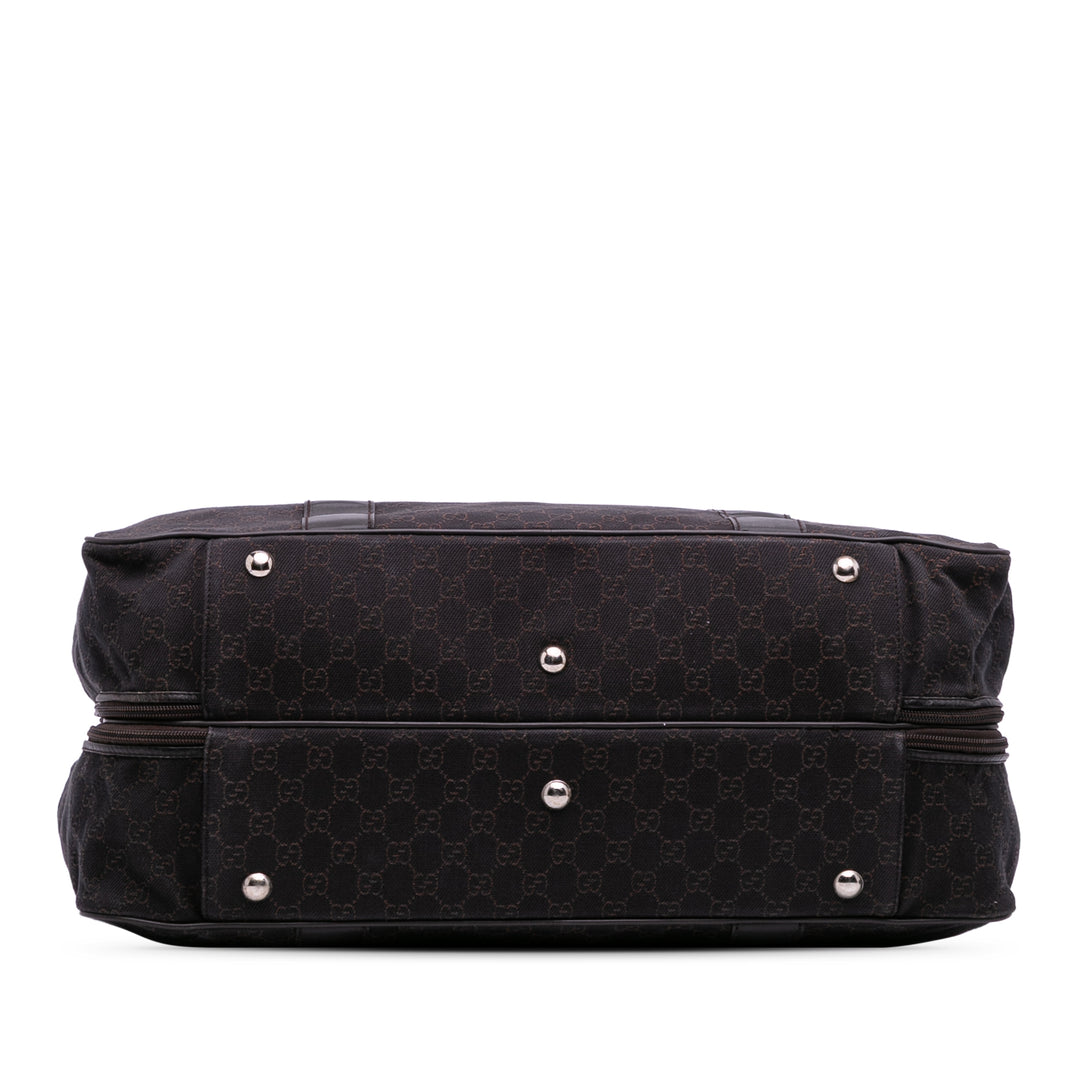 GG Denim Travel Bag Brown - Gaby Paris