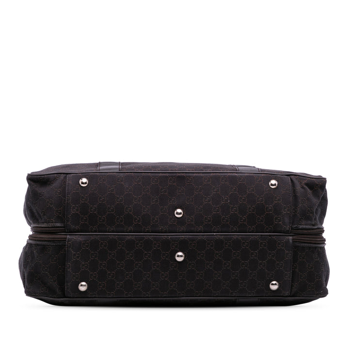 GG Denim Travel Bag Brown - Gaby Paris