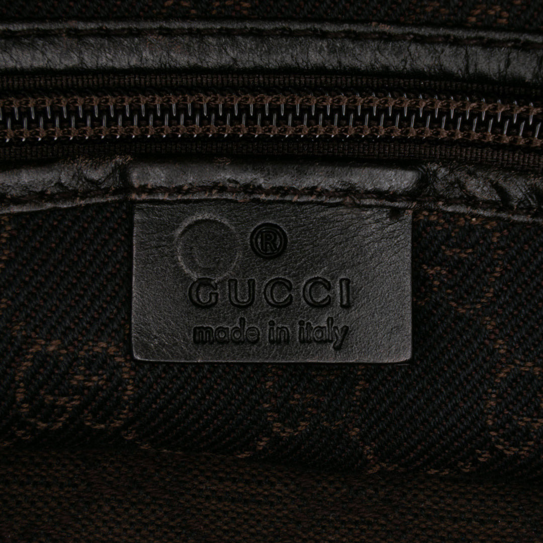 GG Denim Travel Bag Brown - Gaby Paris